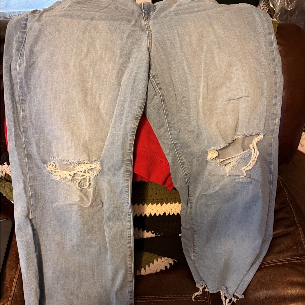 Torrid Light Blue Distressed Boyfriend Jeans